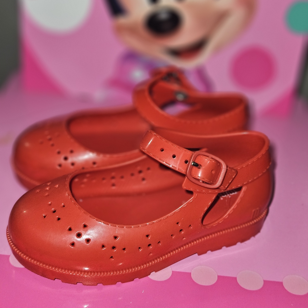 Mini Melissa Vibrant Red Dress Shoes - Picture 3 of 8